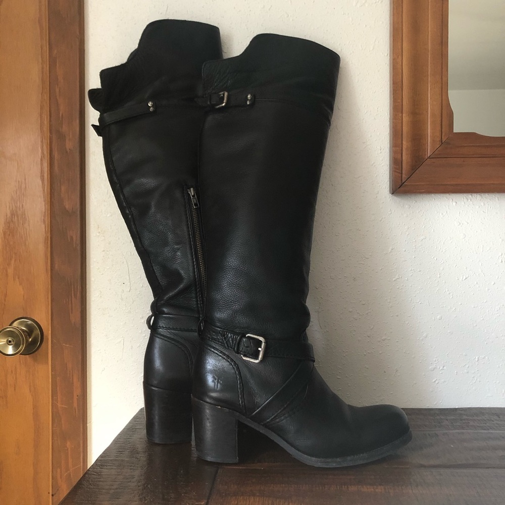 Size 9 Frye Kelly OTK Boots Black